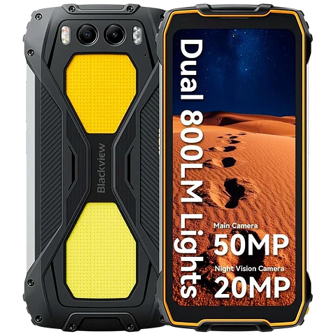 Blackview BV7300 6GB/256GB Naranja  - Teléfono Móvil Rugged con Luz de camping
