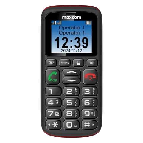 Maxcom Comfort MM428L, 1.77", 2G, Dual SIM, Botón Grande, Botón SOS, USB C, Negro