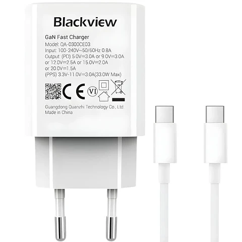 Blackview 33W USB-C carga rápida - Cargador de pared Pack