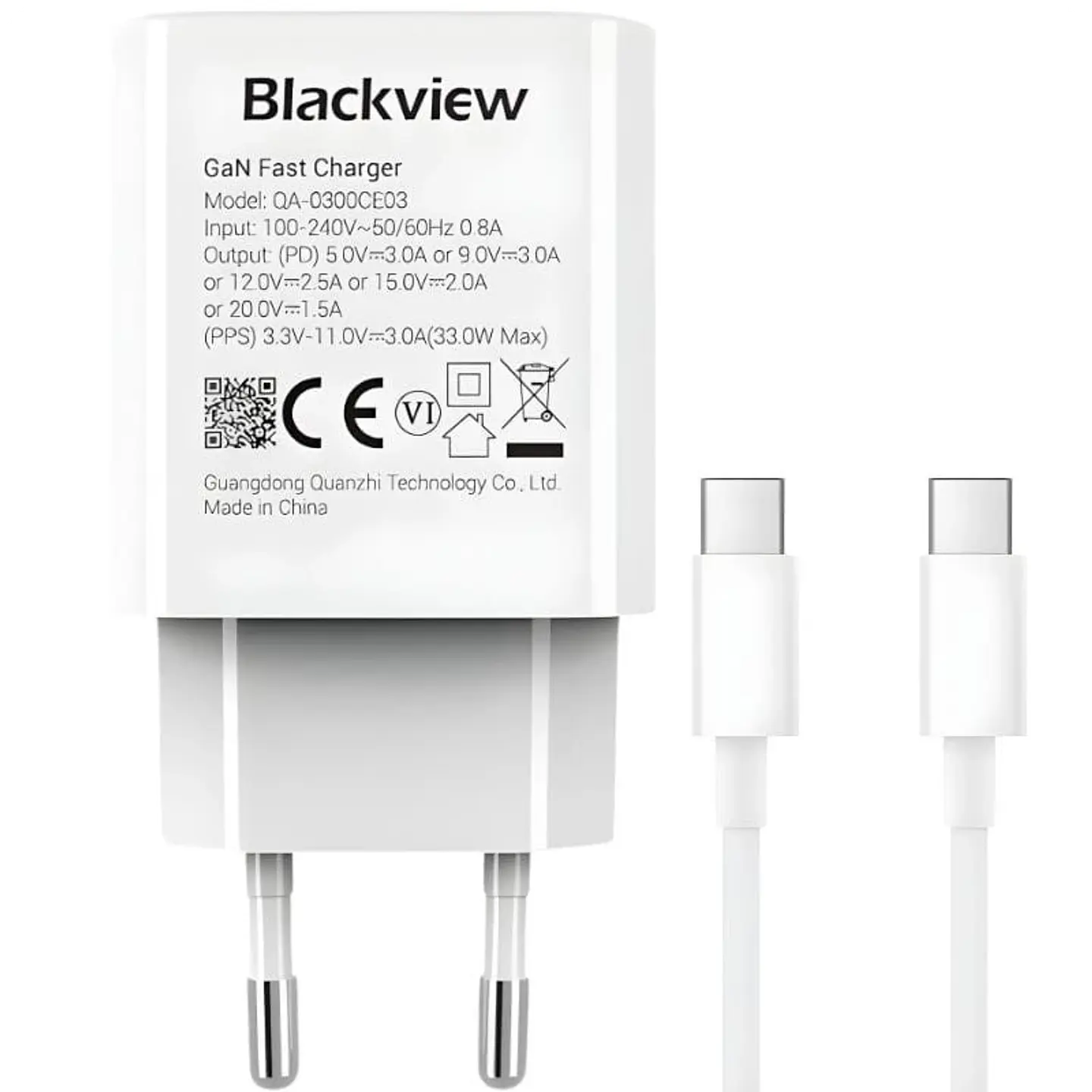 Blackview 33W USB-C carga rápida - Cargador de pared Pack 1