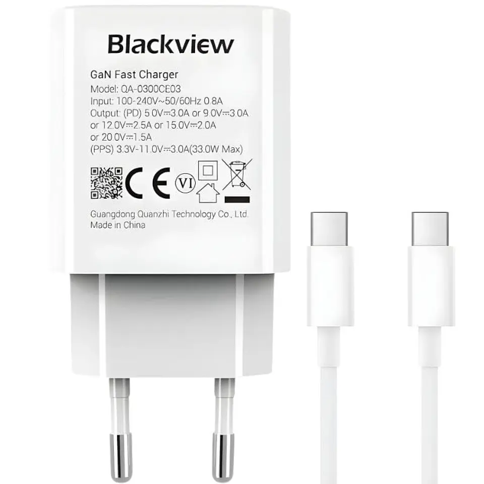 Blackview 33W USB-C carga rápida - Cargador de pared Pack 1