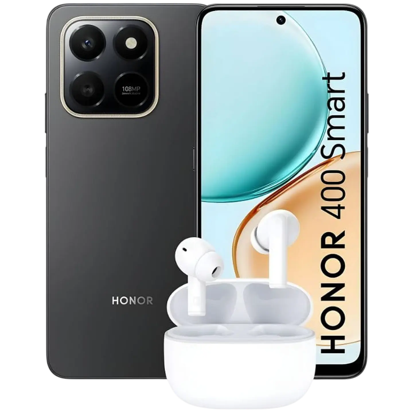 Honor 400 Smart 4G 4GB/128GB Negro + REGALO Honor Earbuds Choice X7 Lite 1