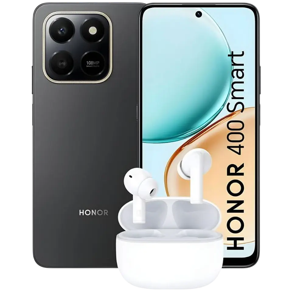Honor 400 Smart 4G 4GB/128GB Negro + REGALO Honor Earbuds Choice X7 Lite 1