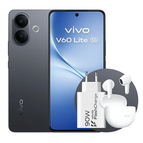 Vivo V60 Lite 5G 8GB/256GB Negro con Auriculares Buds y Cargador 90W