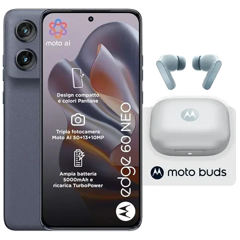 Motorola Edge 60 Neo 5G 8GB/256GB Azul Grisaille + Auriculares Moto Buds