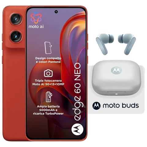 Motorola Edge 60 Neo 5G 8GB/256GB Poinciana + Auriculares Moto Buds