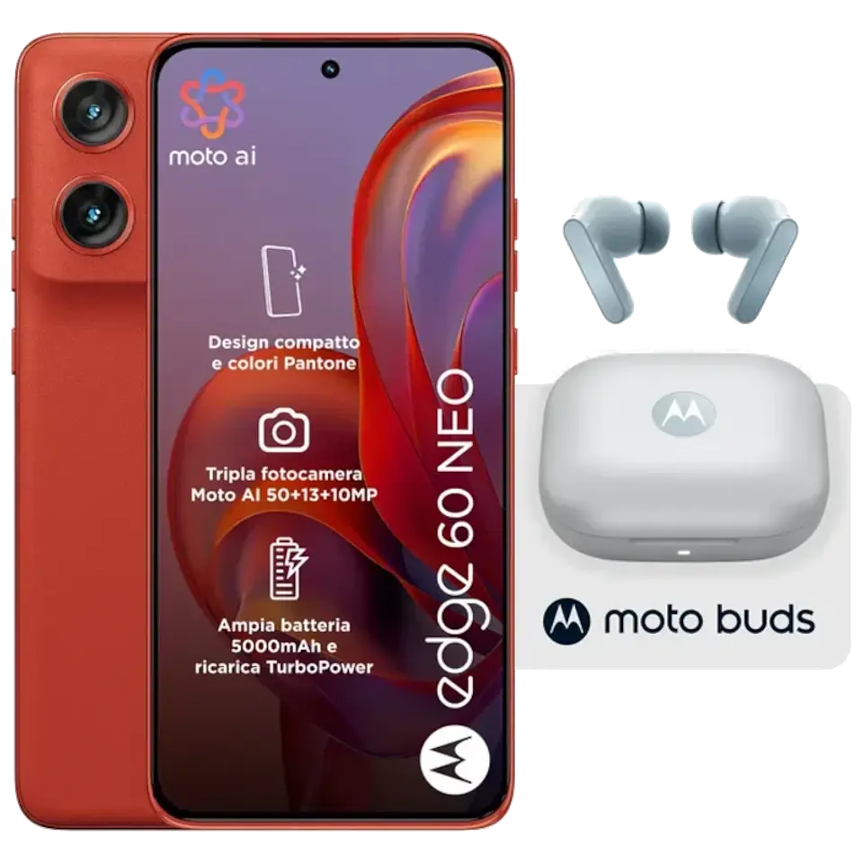 Motorola Edge 60 Neo 5G 8GB/256GB Poinciana + Auriculares Moto Buds 1