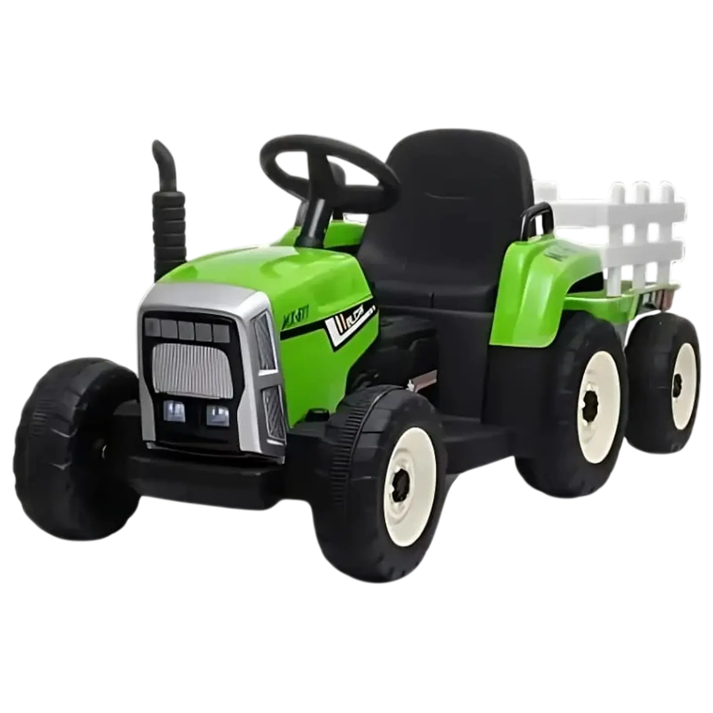 Tractor Ceres con remolque Verde - Coche eléctrico para niños 1