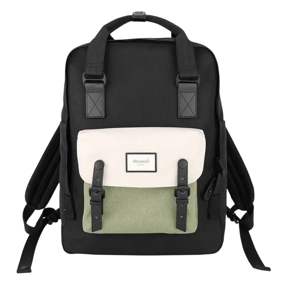 Himawari 1010 Negro y Verde - Mochila para portátil 1