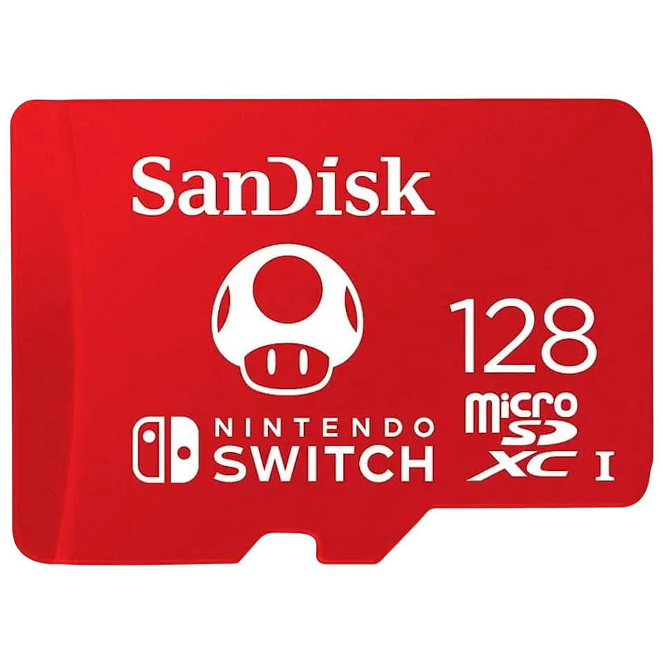 Tarjeta MicroSDXC SanDisk Licencia Nintendo 128GB para Nintendo Switch 100 MB/s, UHS-I, U3, Rojo 1
