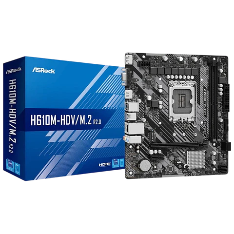 Asrock H610M-HDV/M.2 R2.0 Intel LGA 1700 64GB micro ATX Negro, Gris, Plata