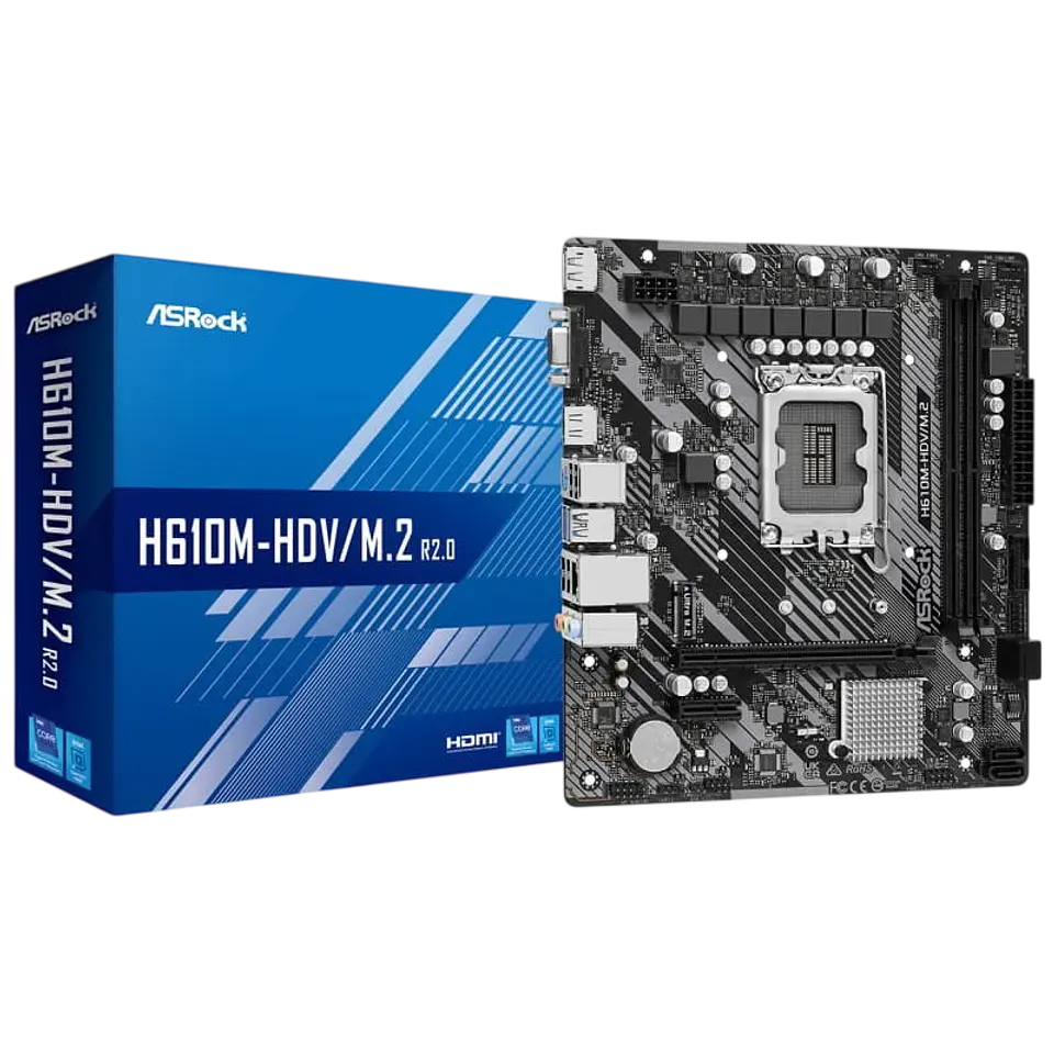 Asrock H610M-HDV/M.2 R2.0 Intel LGA 1700 64GB micro ATX Negro, Gris, Plata 1