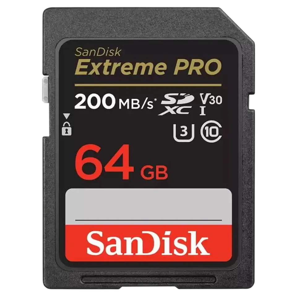 SanDisk Extreme PRO UHS-I 64 GB Clase 10 U3 V30 Negro / Rojo 1