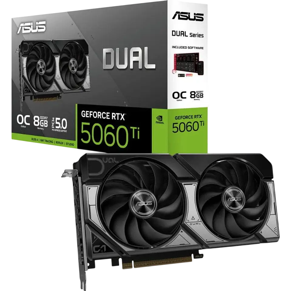 ASUS Dual -RTX5060TI-O8G NVIDIA GeForce RTX 5060 Ti 8 GB GDDR7 1