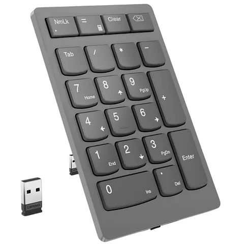 Teclado Lenovo 4Y41C33791 numérico inalámbrico RF ultradelgado layout español compatible universal batería recargable