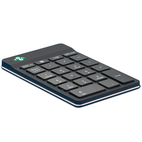 Teclado R-Go Tools Numpad Break de membrana compacto inalámbrico Bluetooth con indicador de pausa