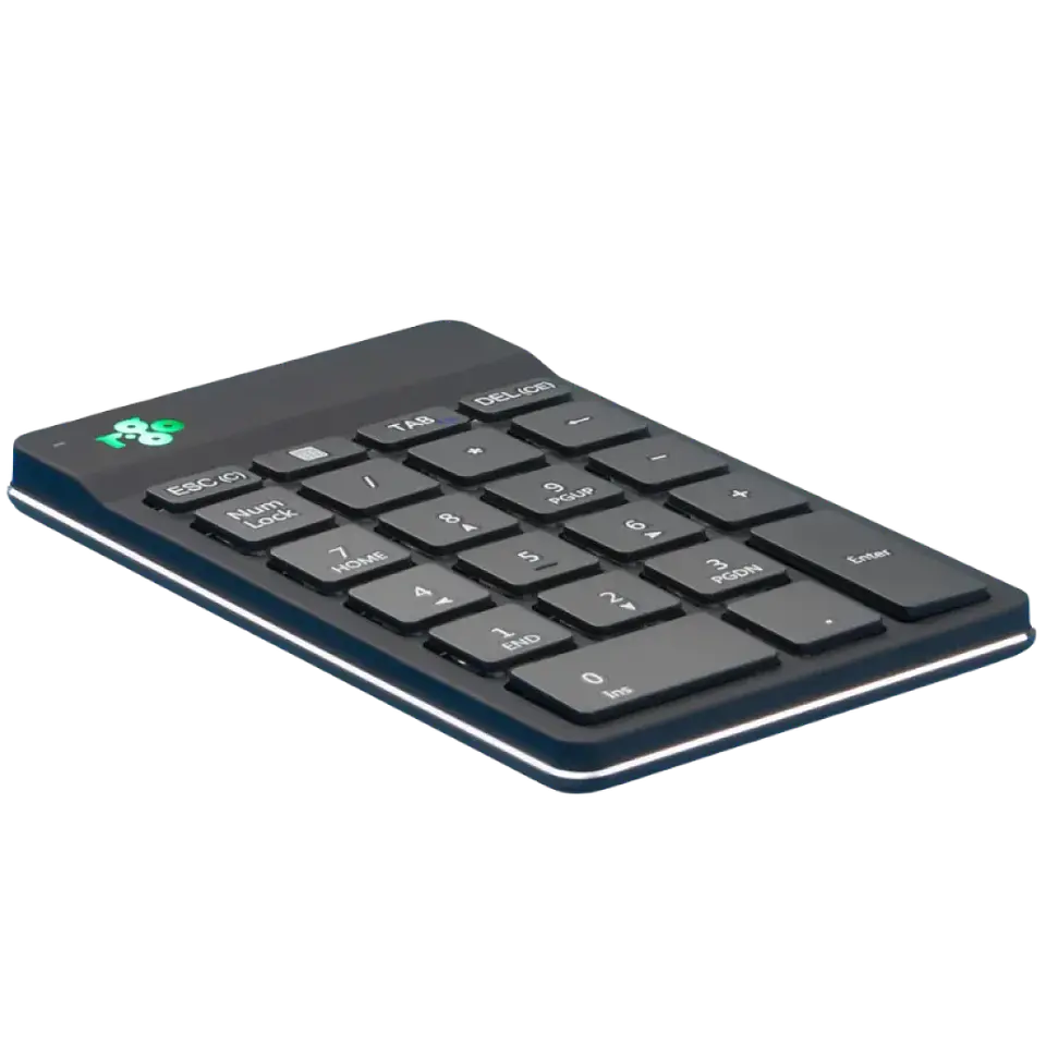 Teclado R-Go Tools Numpad Break de membrana compacto inalámbrico Bluetooth con indicador de pausa 1