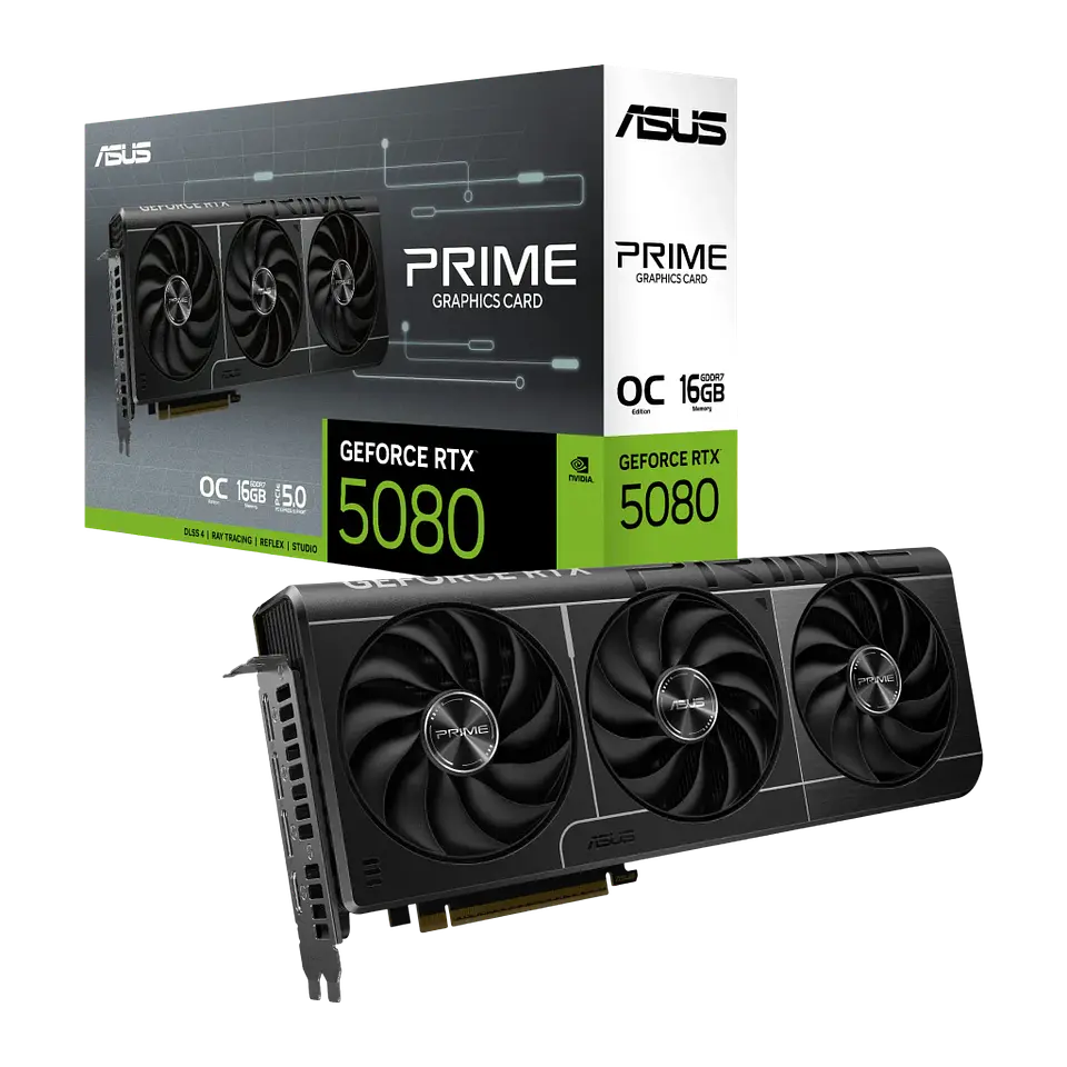 Tarjeta gráfica ASUS Prime GeForce RTX 5080 OC 16GB GDDR7 1