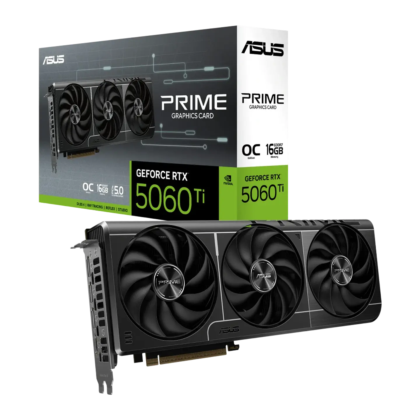 Tarjeta gráfica ASUS Prime GeForce RTX 5060 Ti OC 16GB GDDR7 1