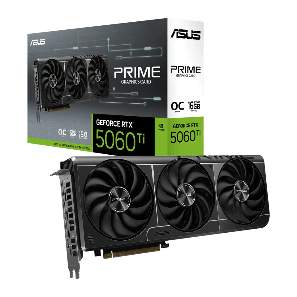 Tarjeta gráfica ASUS Prime GeForce RTX 5060 Ti OC 16GB GDDR7 1