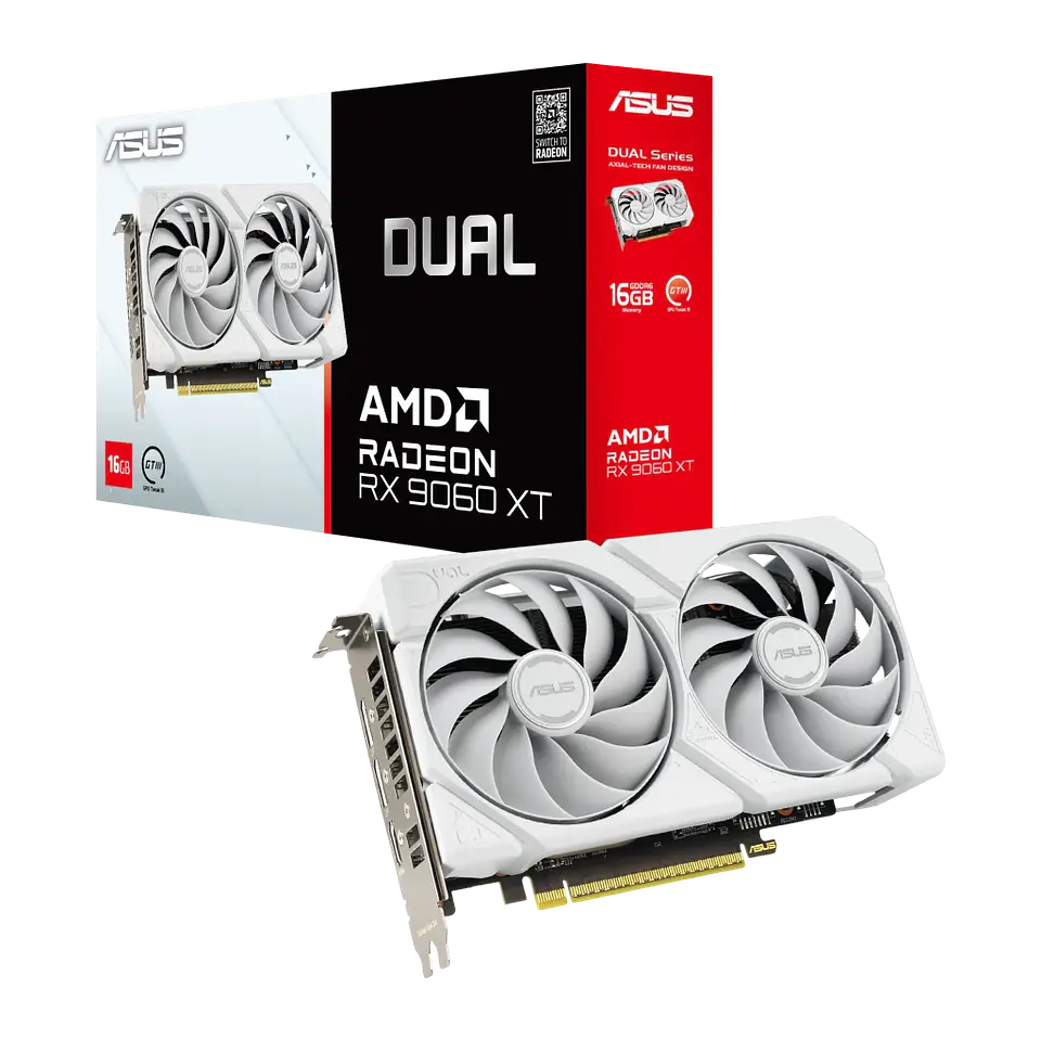 Tarjeta gráfica ASUS Dual Radeon RX 9060 XT 16GB GDDR6 1