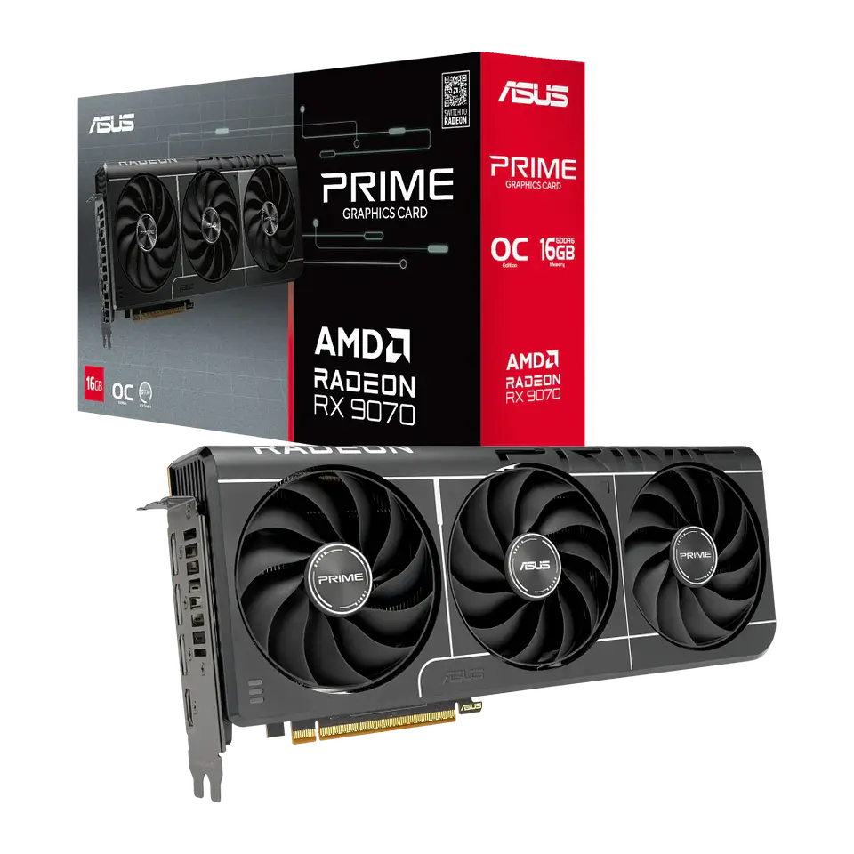 Tarjeta gráfica ASUS Prime Radeon RX 9070 OC 16GB GDDR6 1