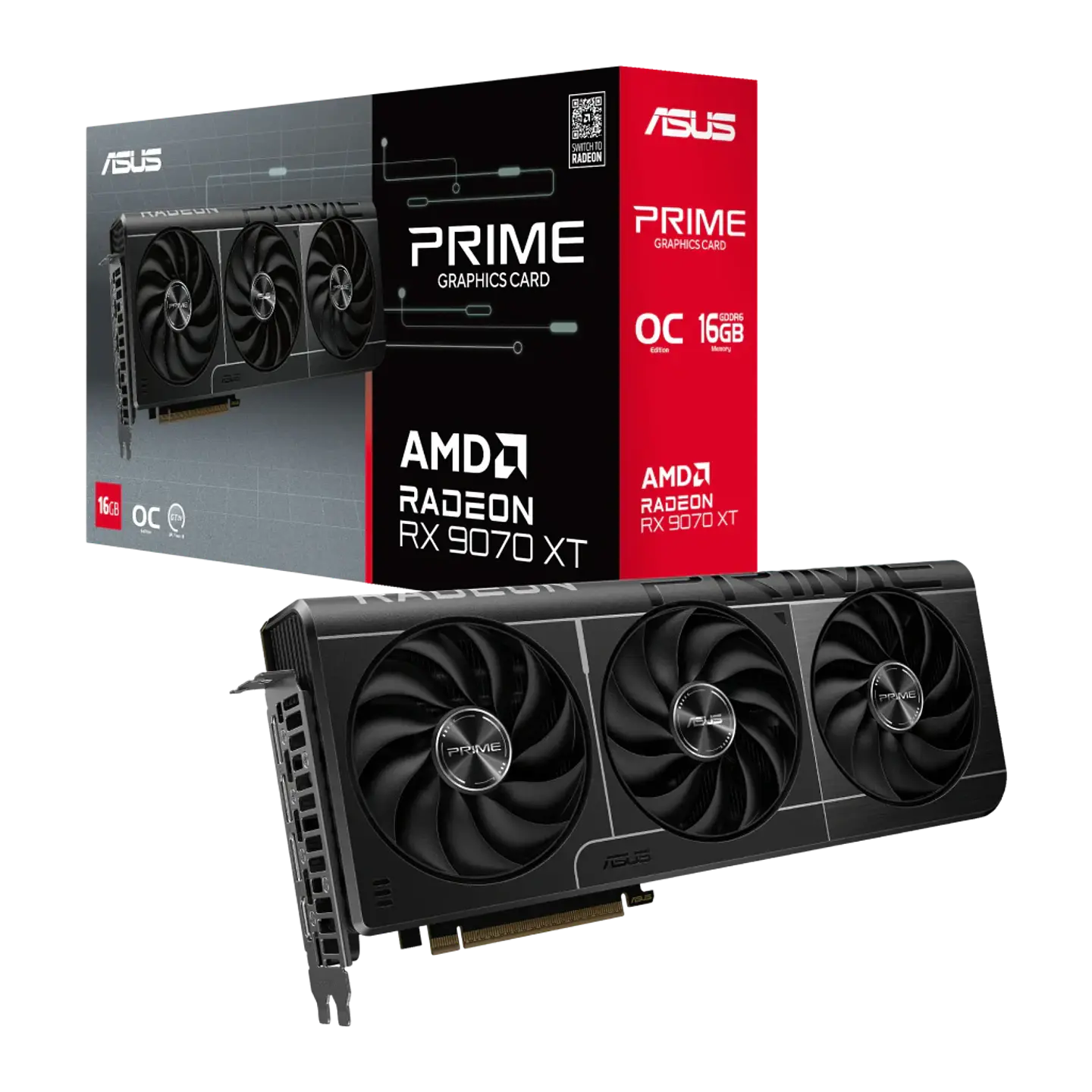 Tarjeta gráfica ASUS Prime Radeon RX 9070 XT OC 16GB GDDR6 1