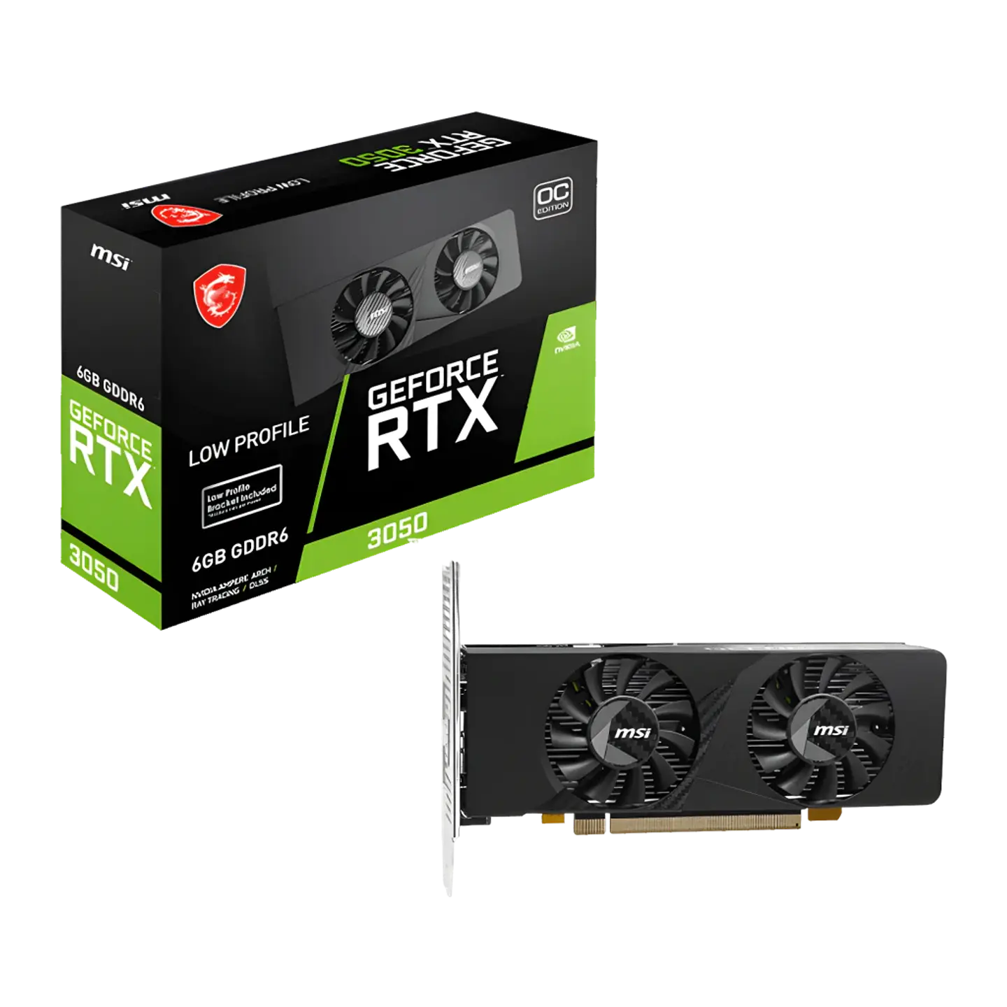 Tarjeta gráfica MSI GeForce RTX 3050 LP E 6G OC 6GB GDDR6 1