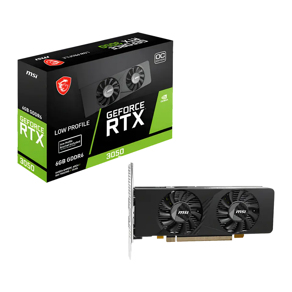 Tarjeta gráfica MSI GeForce RTX 3050 LP E 6G OC 6GB GDDR6 1