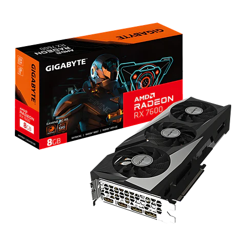 Tarjeta gráfica Gigabyte Radeon RX 7600 Gaming OC 8GB GDDR6