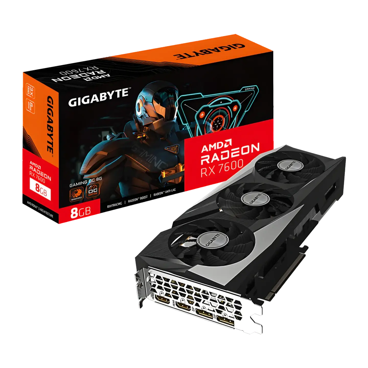 Tarjeta gráfica Gigabyte Radeon RX 7600 Gaming OC 8GB GDDR6 1