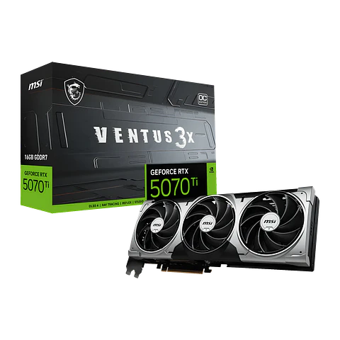 Tarjeta gráfica MSI GeForce RTX 5070 Ti Ventus 3X OC 16GB GDDR7