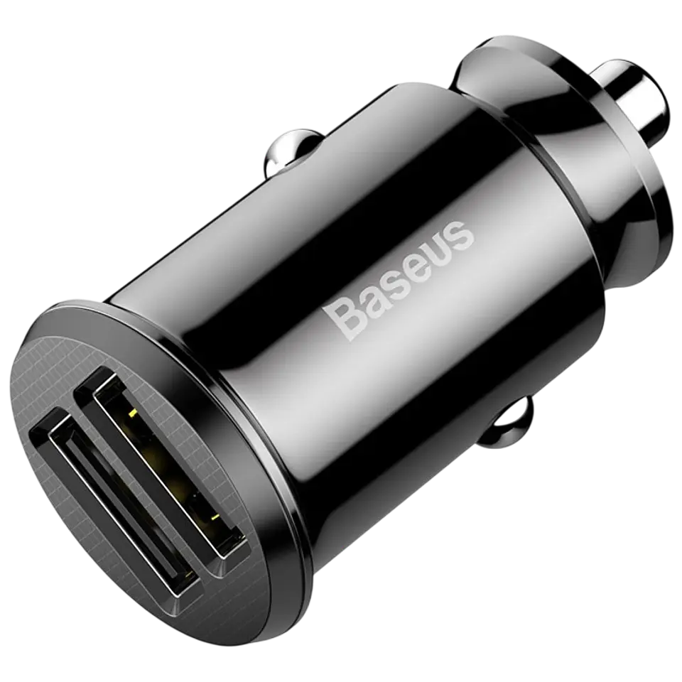 Baseus Cargador de Coche Dual USB 3.1A Small Rice Grain Negro 1