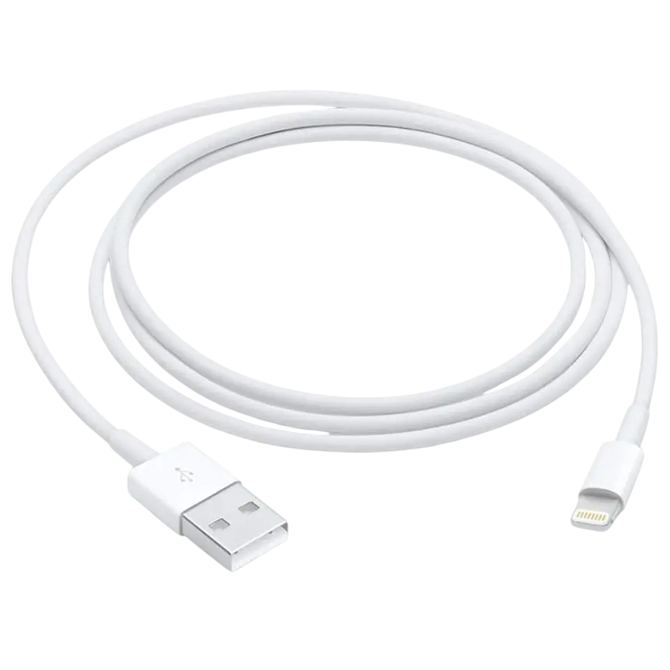 Cable Apple USB 2.0 a Lightning 1m Blanco 1