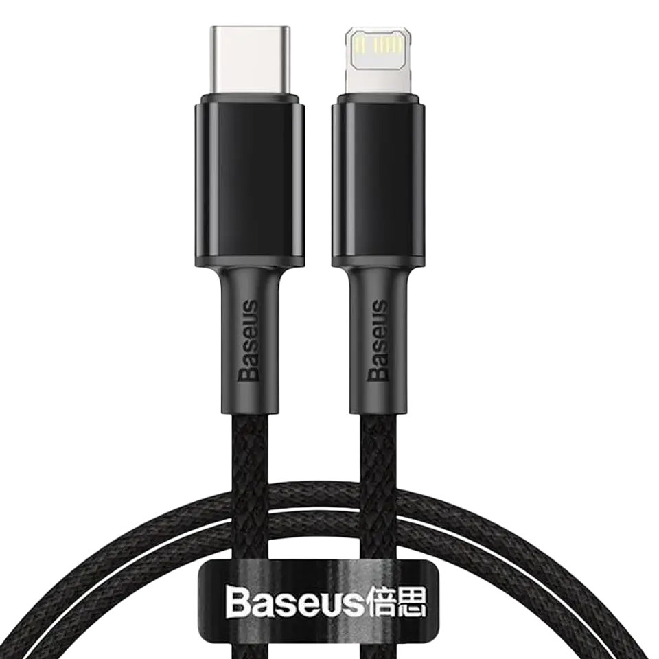 Baseus Cable Trenzado USB Tipo C a Lightning Apple 20W 1m Negro 1