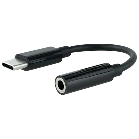 Nanocable Cable Adaptador Audio USB-C a Jack 3.5 Negro 11cm