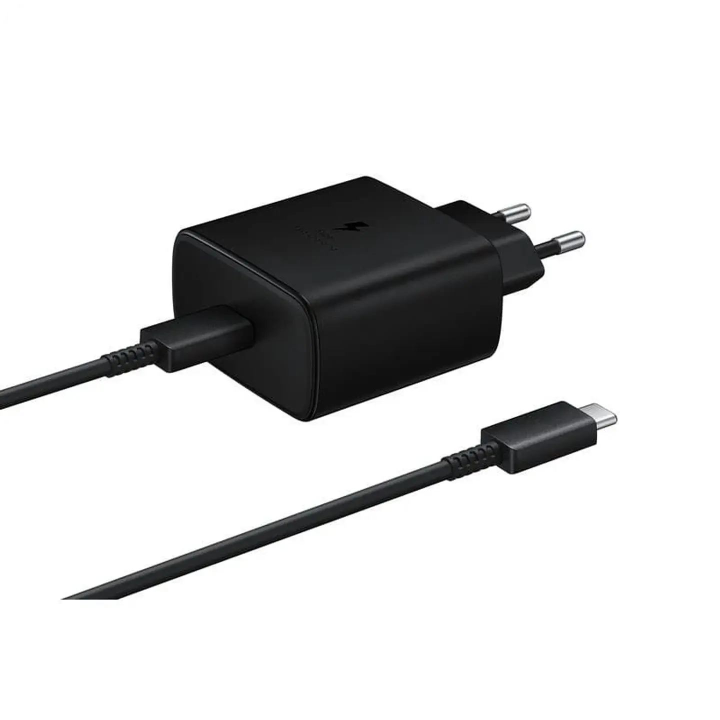 Samsung 45W USB Tipo-C Cable USB Tipo-C Carga Súper Rápida Negro - Cargador de Pared 1