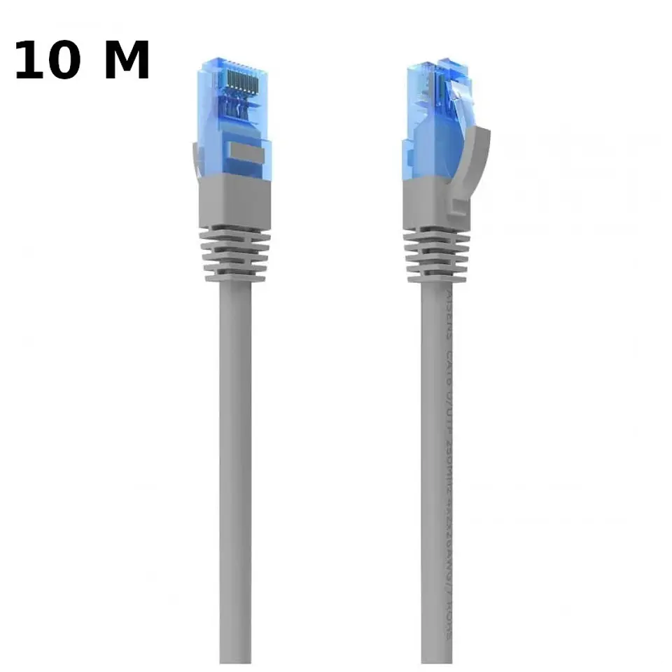 Cable de Red RJ45 Cat6 UTP CCA AWG26 hasta 1000Mbps 10m Aisens A135-0782 Gris 1