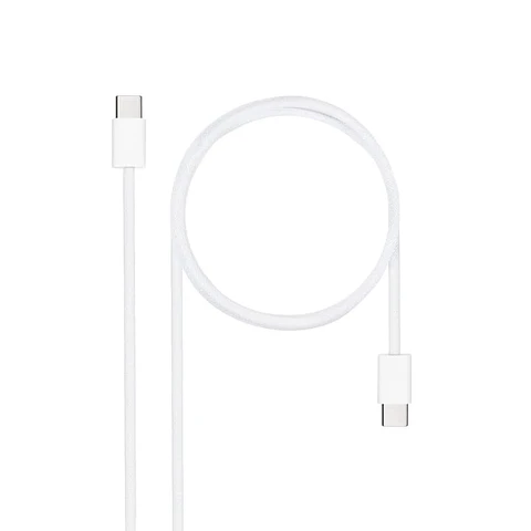 Nanocable Cable USB-C 2.0 60W 3A, USB-C/M-USB-C/M Blanco