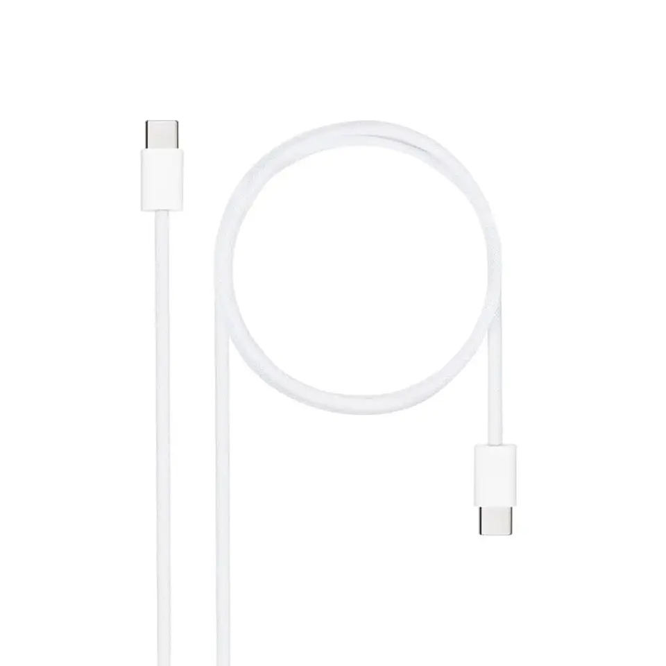 Nanocable Cable USB-C 2.0 60W 3A, USB-C/M-USB-C/M Blanco 1