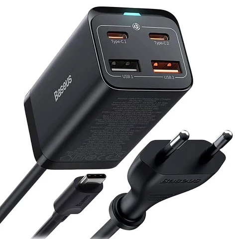 Baseus GaN3 Pro  Quick Charger 65W  2xUSB-A 2xUSB-C - Cargador