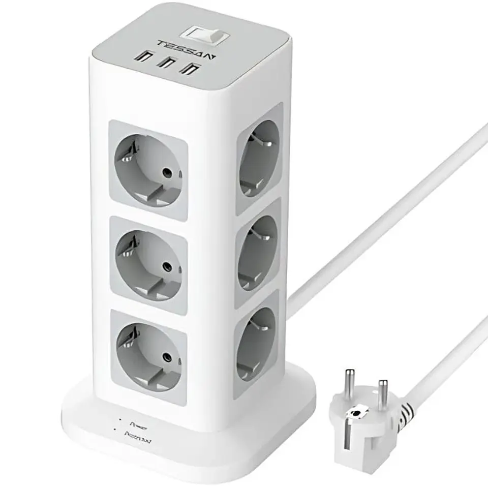 Tessan TS-TPS04-DE 12 Enchufes Schuko + 3 USB 1