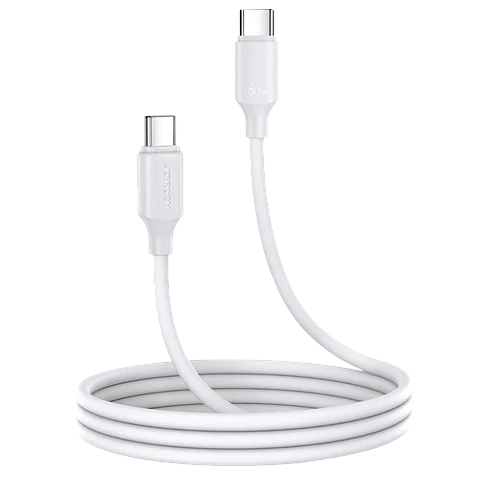 Joyroom Cable USB‑C a USB‑C 60 W Carga Rápida 1 m, Blanco