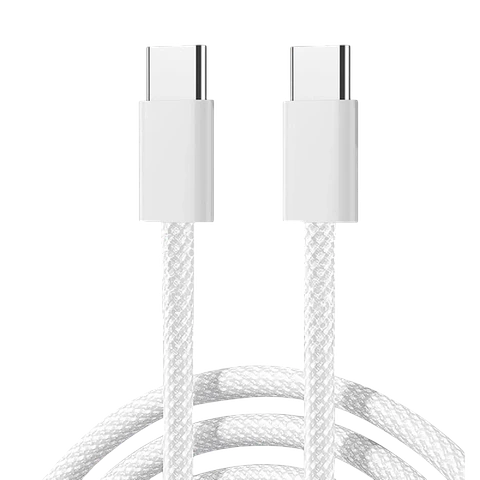 Joyroom Cable trenzado Ben Series 60 W USB‑C a USB‑C 1 m (Blanco)