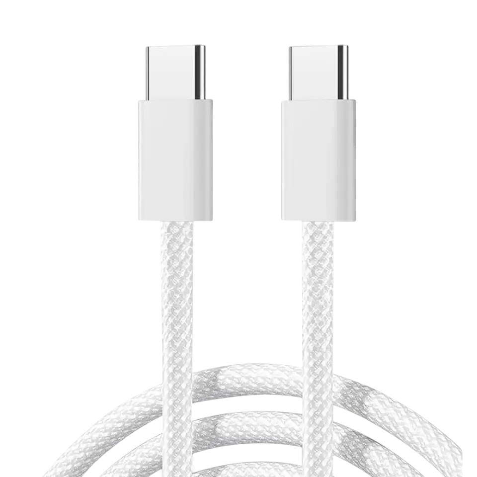 Joyroom Cable trenzado Ben Series 60 W USB‑C a USB‑C 1 m (Blanco) 1