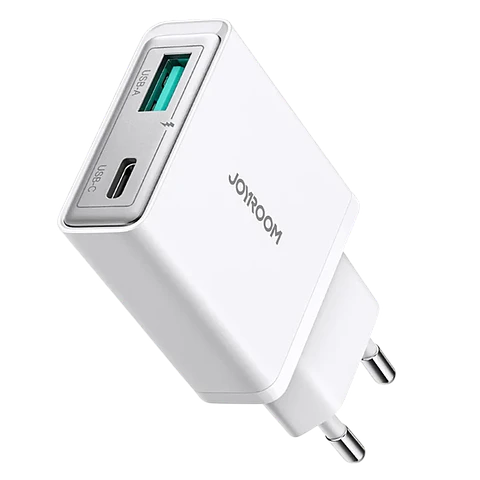 Cargador Joyroom Super Slim 20W con puertos USB-C +y USB-A