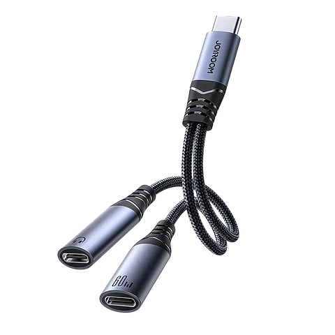 Adaptador Joyroom 2 en 1 de USB-C a 2x USB-C