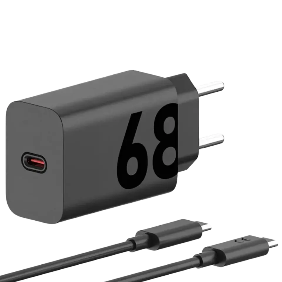 Motorola TurboPower 68W EU Carga rápida - Cargador Universal con cable 1m Negro 1