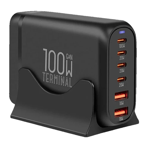OBAL:ME Terminal GaN Desk Charger 4C2A 100W Black