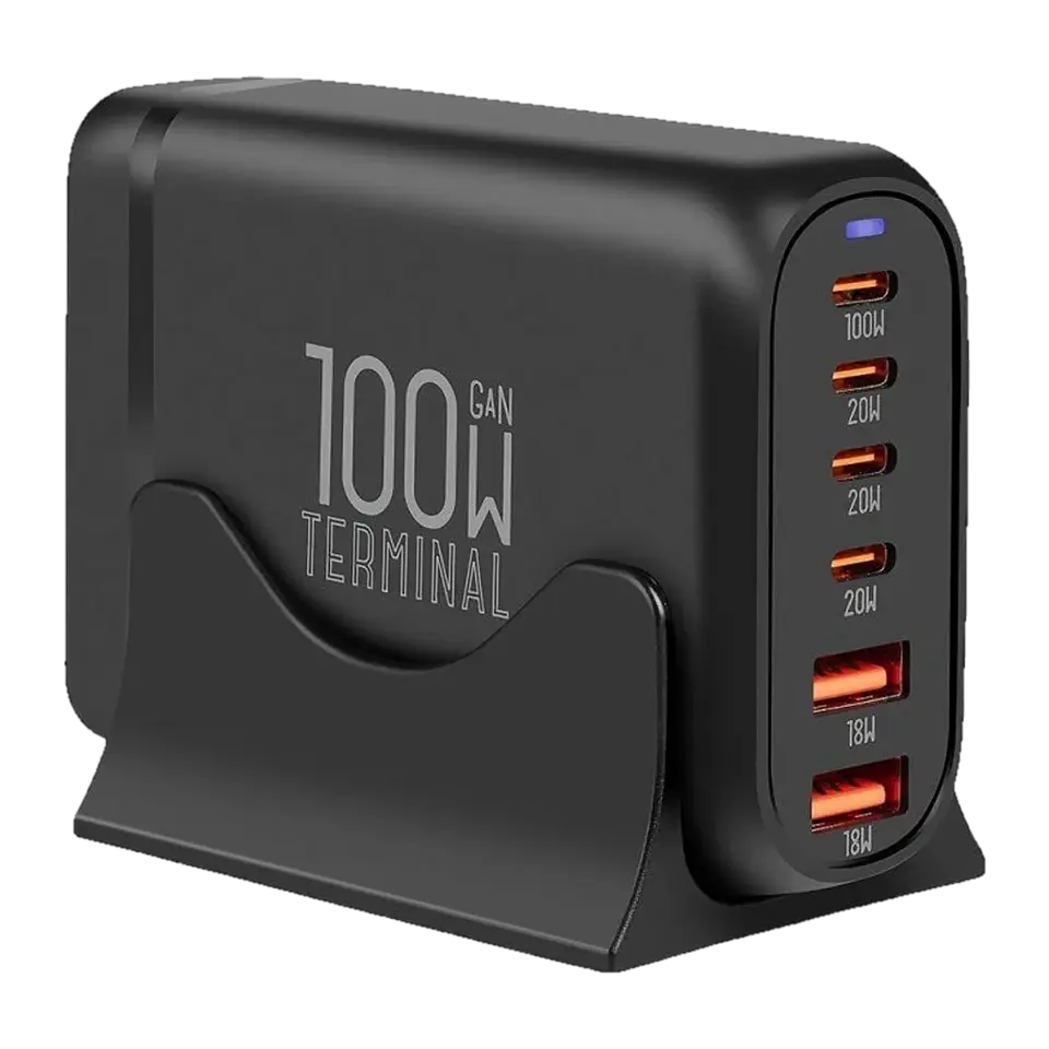 OBAL:ME Terminal GaN Desk Charger 4C2A 100W Black 1